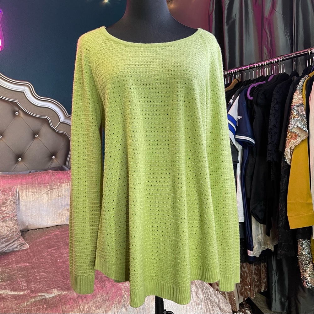 Sweet Romeo Long Sleeve Sweater  Light Green Size XL